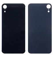 Задняя крышка для iPhone Xr Черный (стекло, широкий вырез под камеру, логотип) - Премиум. от интернет магазина z-market.by