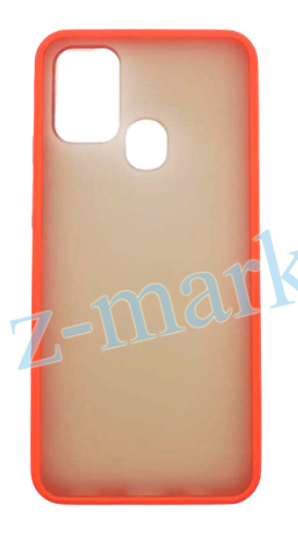 Чехол для Samsung M31, M315, матовый с цветной рамкой, красный в Гомеле, Минске, Могилеве, Витебске.