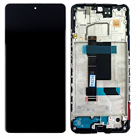 Модуль для Xiaomi Poco X5 Pro 5G, Redmi Note 12 Pro 5G - Сервисный (дисплей с тач. в раме), черный от интернет магазина z-market.by
