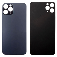 Задняя крышка для iPhone 11 Pro Серый (стекло, широкий вырез под камеру, логотип) - Премиум. от интернет магазина z-market.by
