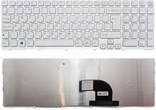 Клавиатура для ноутбука Sony SVE15, SVE17 Белая (белая рамка) RU от интернет магазина z-market.by