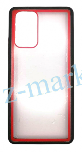 Чехол для Xiaomi Redmi Note 10 Pro, 10 Pro Max прозрачный с цветной рамкой, красно-черный в Гомеле, Минске, Могилеве, Витебске.