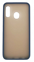 Чехол для Samsung A10E, A20E матовый, с цветной рамкой, синий от интернет магазина z-market.by