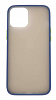 Чехол для iPhone 12 Pro Max матовый с цветной рамкой, цвет 7 (синий) от интернет магазина z-market.by