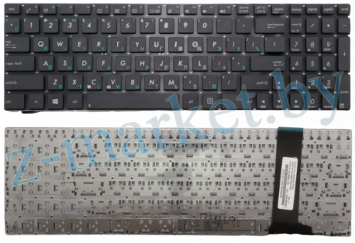 Клавиатура Asus N56 Черная с прямым вводом в Гомеле, Минске, Могилеве, Витебске.