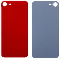 Задняя крышка для iPhone 8 Красный (стекло, широкий вырез под камеру, логотип). от интернет магазина z-market.by
