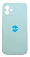 Чехол для iPhone 12 Silicon Case цвет 21 (голубой) с закрытой камерой и низом от интернет магазина z-market.by