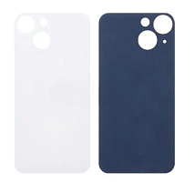 Задняя крышка для iPhone 13 mini Белый (стекло, широкий вырез под камеру, логотип). от интернет магазина z-market.by