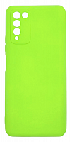 Чехол для Huawei Honor 10X Lite, силиконовый ярко-зеленый, TPU Matte case с закрытой камерой от интернет магазина z-market.by