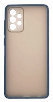 Чехол для Samsung A72, A725 матовый с цветной рамкой, синий от интернет магазина z-market.by