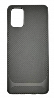 Чехол для Samsung A71, A715, Carbon непрозрачный рифленый, черный от интернет магазина z-market.by