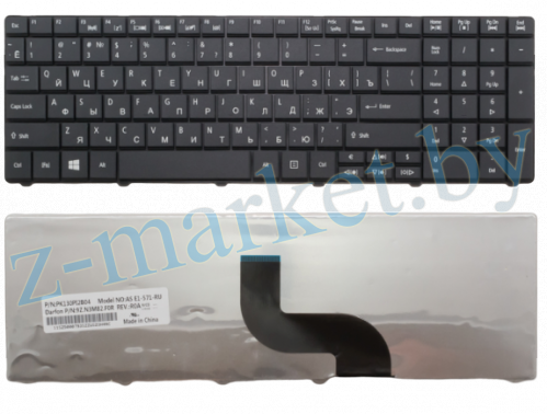 Клавиатура Acer E1-521 E1-531 E1-571 черная в Гомеле, Минске, Могилеве, Витебске.