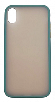 Чехол для iPhone XR, матовый с цветной рамкой, зеленый от интернет магазина z-market.by