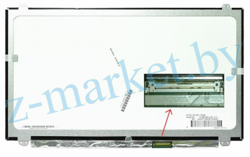 Матрица 15.6" FHD 1920x1080, 40 pin SLIM тип1 LED, матовая, уши сверху снизу, замена N156HGE-LG1 в Гомеле, Минске, Могилеве, Витебске.