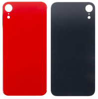 Задняя крышка для iPhone Xr Красный (стекло, широкий вырез под камеру, логотип) - Премиум. от интернет магазина z-market.by
