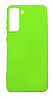 Чехол для Samsung Galaxy S21, G991 силиконовый ярко-зеленый, TPU Matte Case от интернет магазина z-market.by
