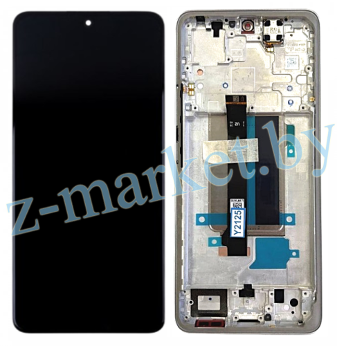 Модуль для Xiaomi Redmi Note 13 Pro+ 5G - Сервисный (дисплей с тачскрином в раме) белый в Гомеле, Минске, Могилеве, Витебске.