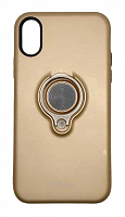 Чехол для iPhone X, XS Ring Case золотой, держатель под палец, магнит от интернет магазина z-market.by