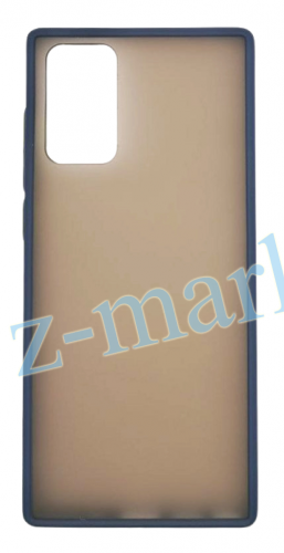 Чехол для Samsung Galaxy Note 20, N980 SHELL, матовый с цветной рамкой, синий в Гомеле, Минске, Могилеве, Витебске.
