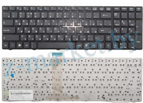 Клавиатура MSI CR620 CR630 CR650 A6200 GE620 CX620 FX600 S6000 MS168 Черная в Гомеле, Минске, Могилеве, Витебске.