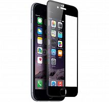 Защитное стекло для iPhone 6, 6s, 3D с черной рамкой 0,33 мм 9H Tempered (ударопрочное)  от интернет магазина z-market.by