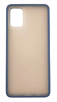 Чехол для Samsung A51, A515, M40S, матовый с цветной рамкой, синий от интернет магазина z-market.by