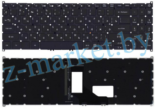 Клавиатура Acer Aspire A515-52, A515-52G, Aspire 5 A515-43 с подсветкой черная в Гомеле, Минске, Могилеве, Витебске.