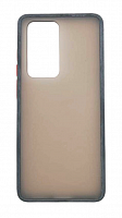 Чехол для Huawei P40 Pro матовый с цветной рамкой, черный от интернет магазина z-market.by
