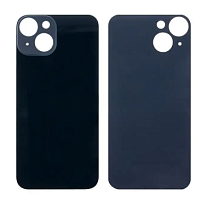 Задняя крышка для iPhone 14 Черный (стекло, широкий вырез под камеру, логотип). от интернет магазина z-market.by