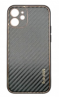 Чехол для iPhone 12 mini, карбон, матовый, черный от интернет магазина z-market.by