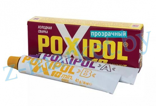 Клей POXIPOL духкомпонентный, прозрачный (красная упаковка) 14 мл/21гр в Гомеле, Минске, Могилеве, Витебске.
