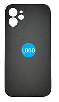 Чехол для iPhone 12 mini Silicon Case цвет 7 (черный) с закрытой камерой и низом от интернет магазина z-market.by