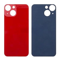 Задняя крышка для iPhone 13 mini Красный (стекло, широкий вырез под камеру, логотип). от интернет магазина z-market.by