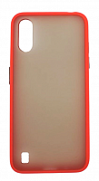 Чехол для Samsung A01 Core, A013F, M01 Core, M013F матовый, с цветной рамкой, красный от интернет магазина z-market.by
