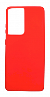 Чехол для Samsung Galaxy S21 ULTRA, G998 силиконовый красный, TPU Matte Case от интернет магазина z-market.by