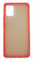 Чехол для Samsung A51, A515, M40S, матовый с цветной рамкой, красный от интернет магазина z-market.by