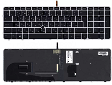 Клавиатура HP HP Elitebook 755 G3, 850 G3, 850 G4, ZBook 15u G3 черная с серой рамкой и подсветкой от интернет магазина z-market.by