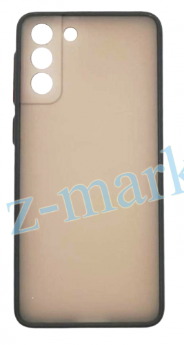 Чехол для Samsung Galaxy S21 Plus, G996 матовый с цветной рамкой, черный в Гомеле, Минске, Могилеве, Витебске.