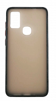 Чехол для Samsung M51, M515F SHELL, матовый с цветной рамкой, чёрный от интернет магазина z-market.by