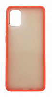 Чехол для Samsung A31, A315, A51, A515, M40S, матовый с цветной рамкой, красный от интернет магазина z-market.by