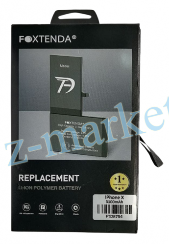 Аккумуляторная батарея Foxtenda для Apple iPhone X, 3100 mAh усиленная (в коробке) в Гомеле, Минске, Могилеве, Витебске. фото 2