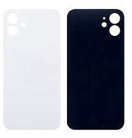 Задняя крышка для iPhone 12 Белый (стекло, широкий вырез под камеру, логотип). от интернет магазина z-market.by
