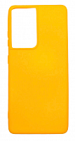 Чехол для Samsung Galaxy S21 ULTRA, G998 силиконовый желтый, TPU Matte Case от интернет магазина z-market.by