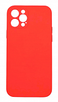 Чехол для iPhone 12 Pro, Silicon Mild с закрытой камерой, красный от интернет магазина z-market.by
