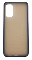 Чехол для Samsung Galaxy S20, G980, S11E, матовый с цветной рамкой, синий от интернет магазина z-market.by