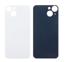 Задняя крышка для iPhone 14 Белый (стекло, широкий вырез под камеру, логотип). от интернет магазина z-market.by