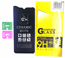 Керамическое стекло для Samsung A10, A105F, A10S, A105F, M10, M1 матовое с черной рамкой от интернет магазина z-market.by