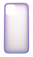 Чехол для iPhone 12 mini матовый с цветной рамкой, цвет 6 (фиалковый) от интернет магазина z-market.by