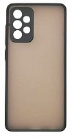Чехол для Samsung A52, A525, A52S матовый с цветной рамкой, чёрный от интернет магазина z-market.by