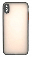 Чехол для iPhone XS Max матовый с цветной рамкой, цвет 3 (черный) от интернет магазина z-market.by